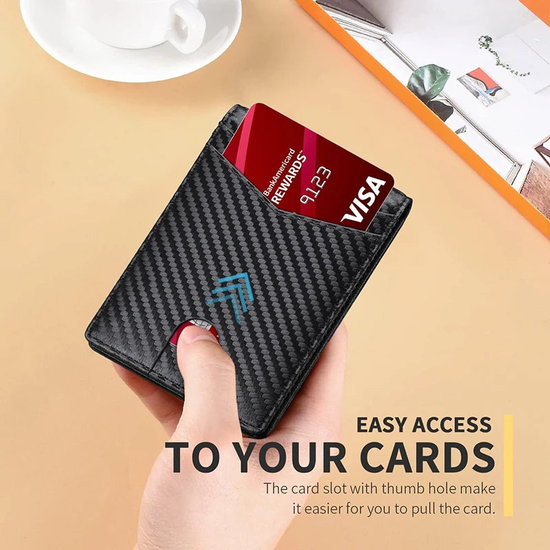 Slim RFID-Blocking Carbon Fiber Wallet