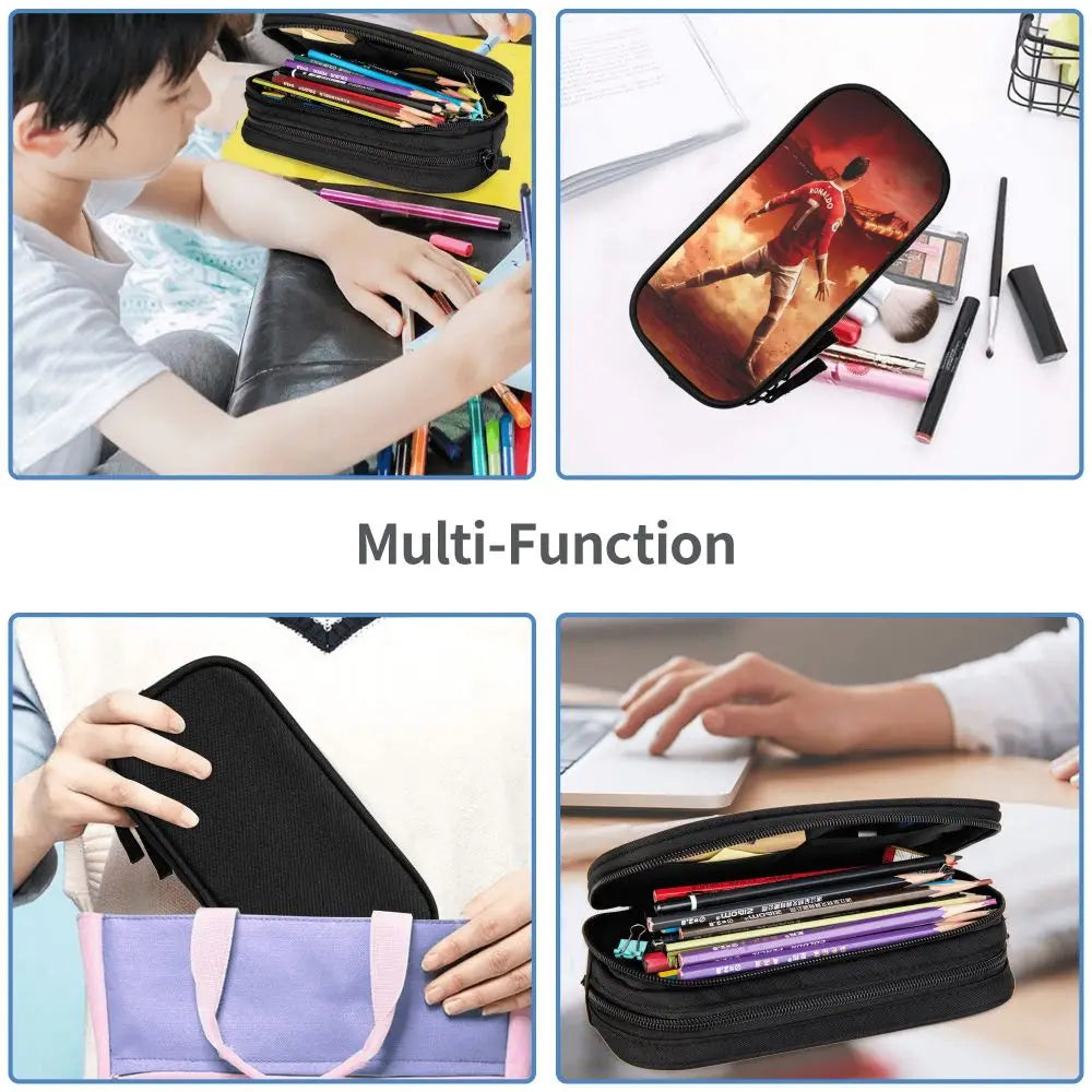 Soccer Star Pen Case – Large-Capacity Pencil Pouch