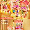 Enchanted Princess Castle DIY Dollhouse with LED Lights