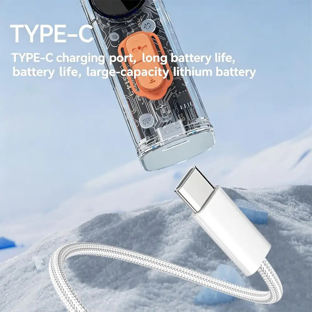 Portabler USB-Ladebarer Handheld-Lüfter mit LED