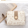 Cute Cat Face PU Leather Coin Purse with Wrist Strap