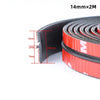 Roll of 14mm by 2M automotive rubber sealing strip for noise and weather protection