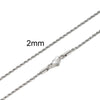Stainless Steel Rope Chain Necklace