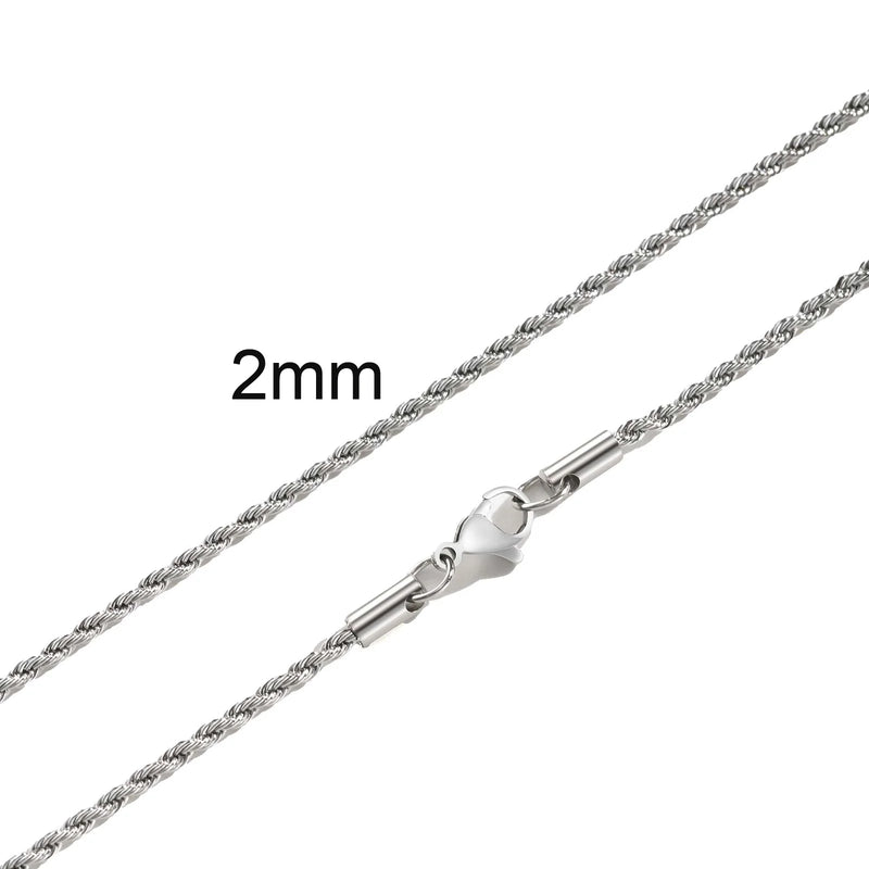 Stainless Steel Rope Chain Necklace