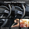 Before and after images showing flawless wheel protection, scratch-resistant, and sun-protective features of a carbon fiber p