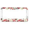 Floral Aluminum License Plate Frame with Slim Design