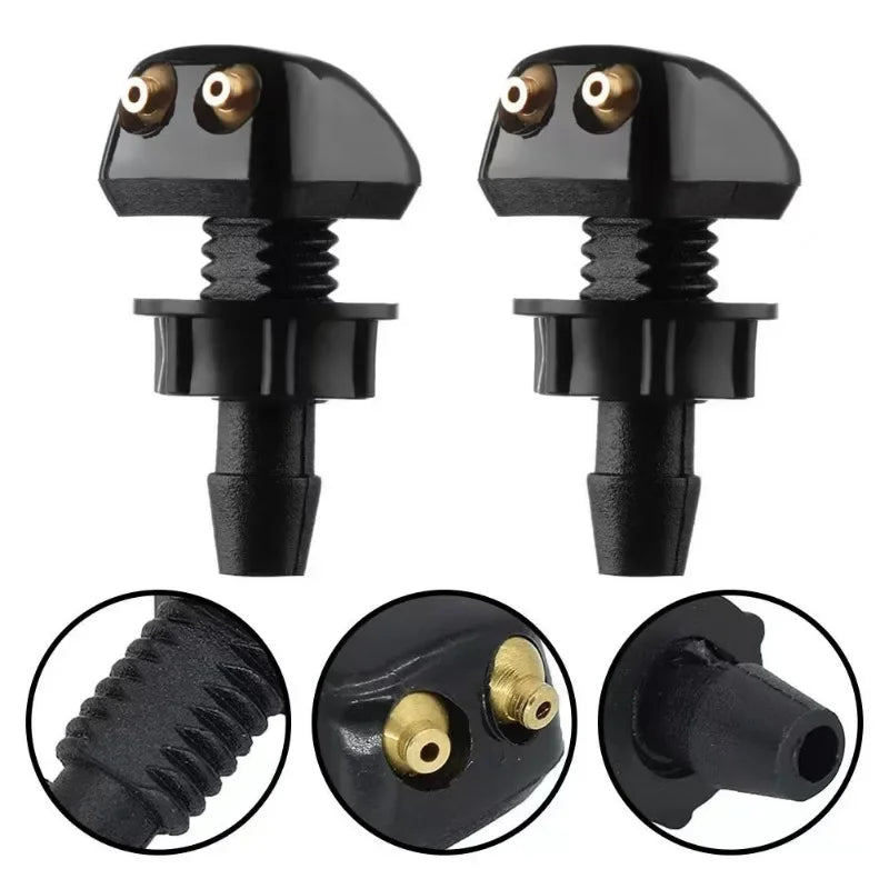 Dual-Outlet Windshield Washer Nozzle Set