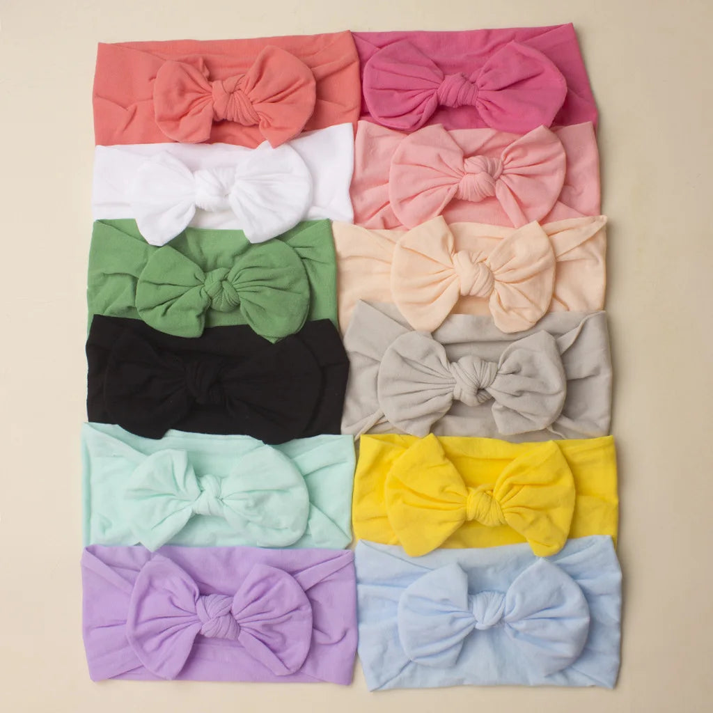 Soft Stretch Baby Bow Headbands