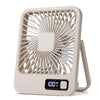Portable USB Desk Fan with 180° Foldable Stand and Digital Display