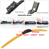 A single orange three-layer rubber wiper blade for installation.
