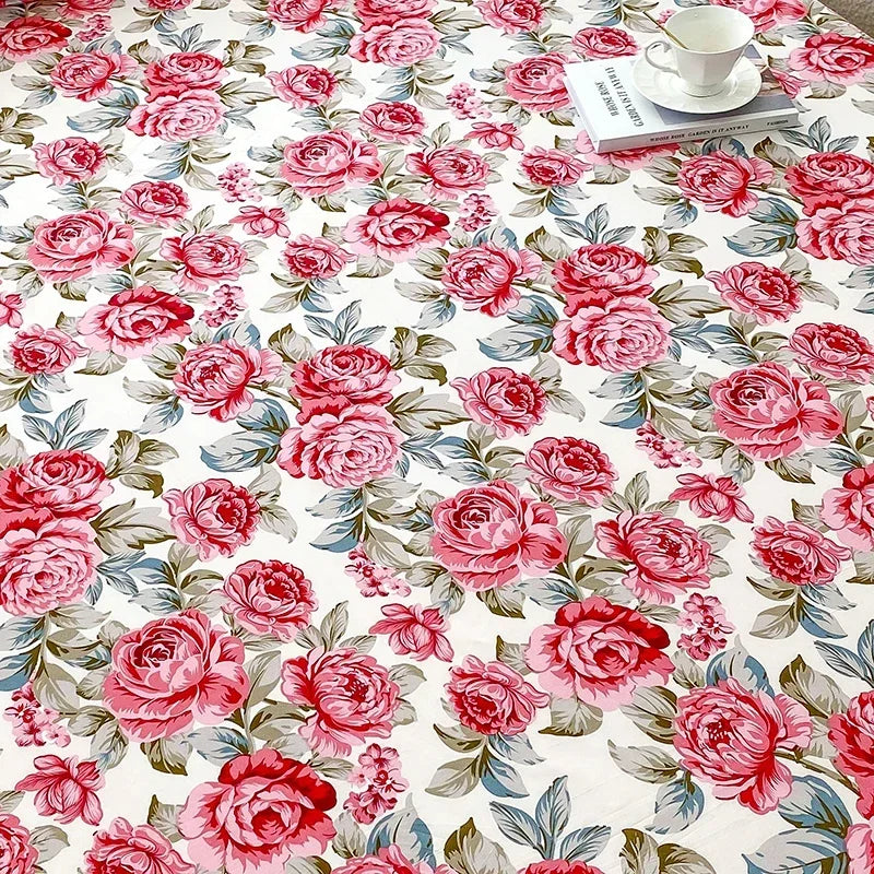 Red Floral Printed Flat Bed Sheet – Soft & Breathable
