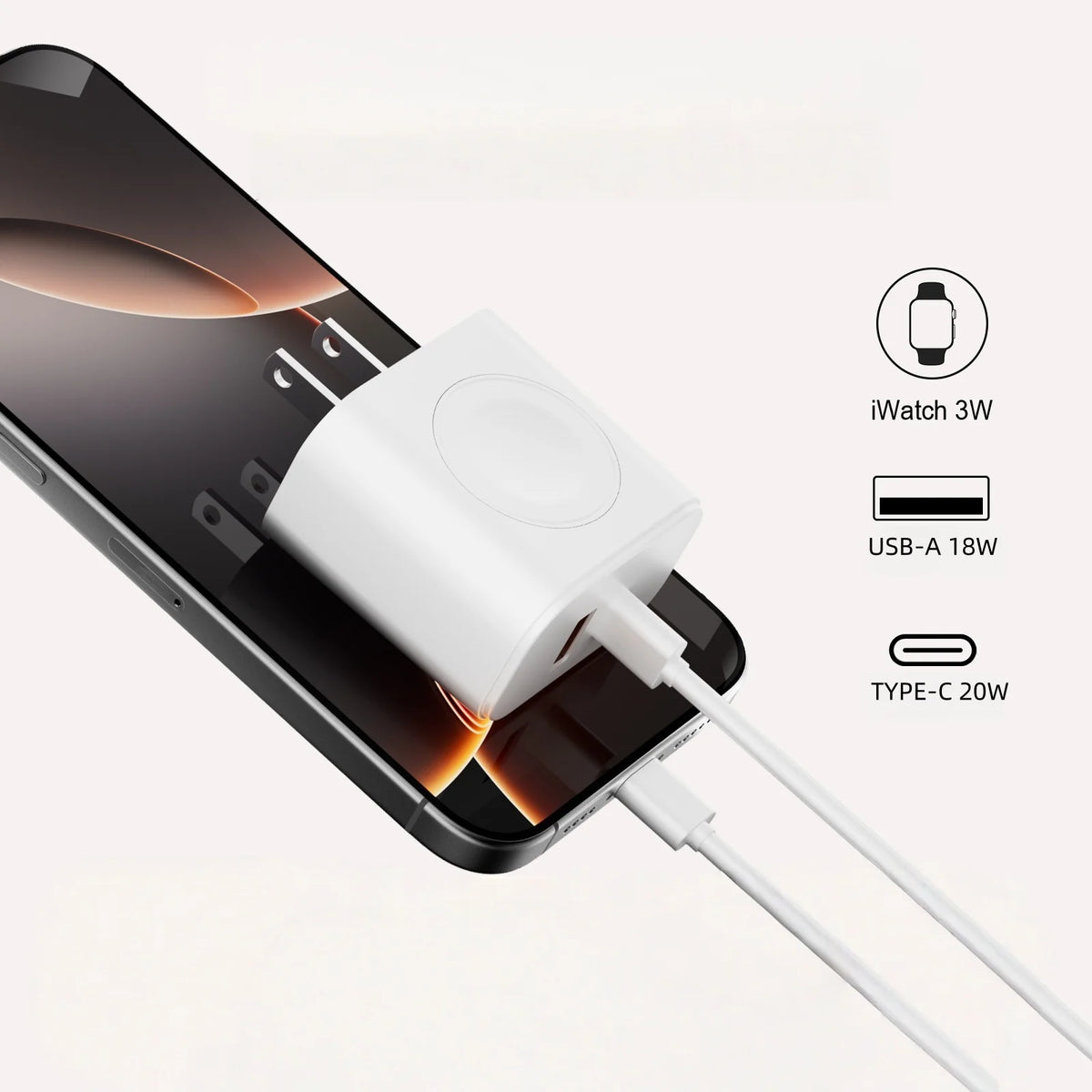 3-in-1 Fast Charging Station for Phone, Watch, and More