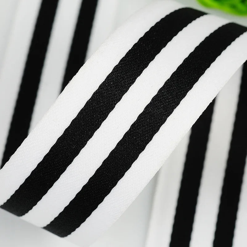 Striped Grosgrain Ribbon – Double-Sided Polyester Cotton, 1 Inch Wide
