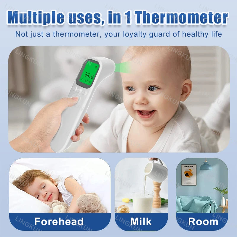 Digital Infrared Forehead Thermometer – Quick, Non-Contact Reading for All Ages