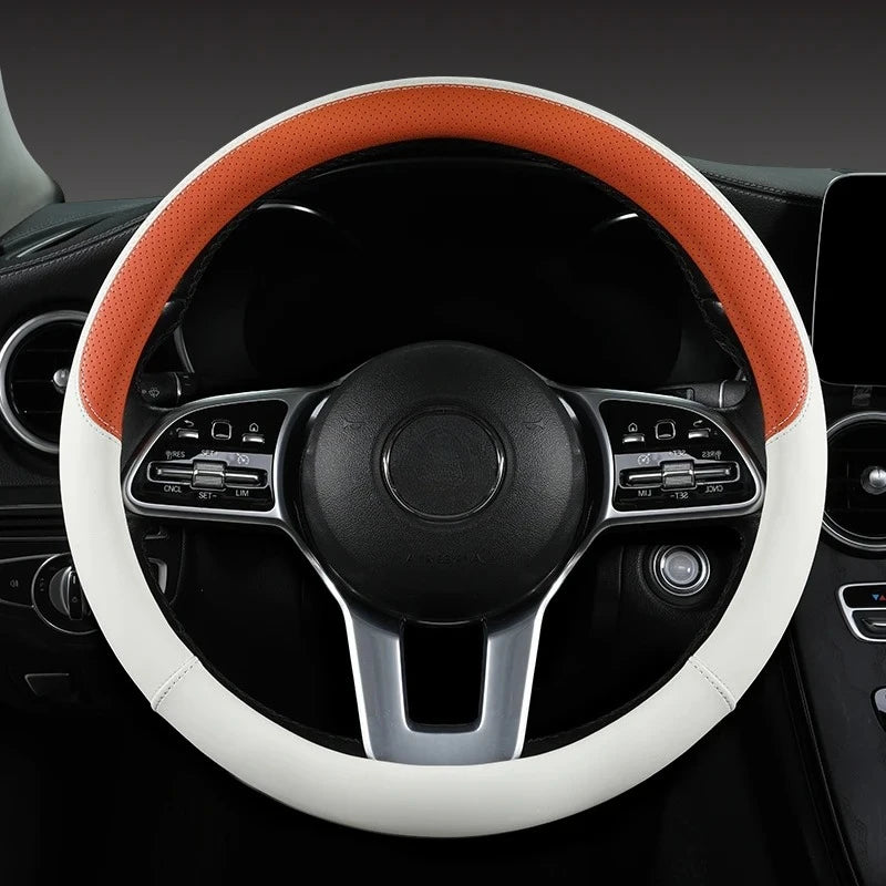 Perforated Nappa Leather Steering Wheel Cover