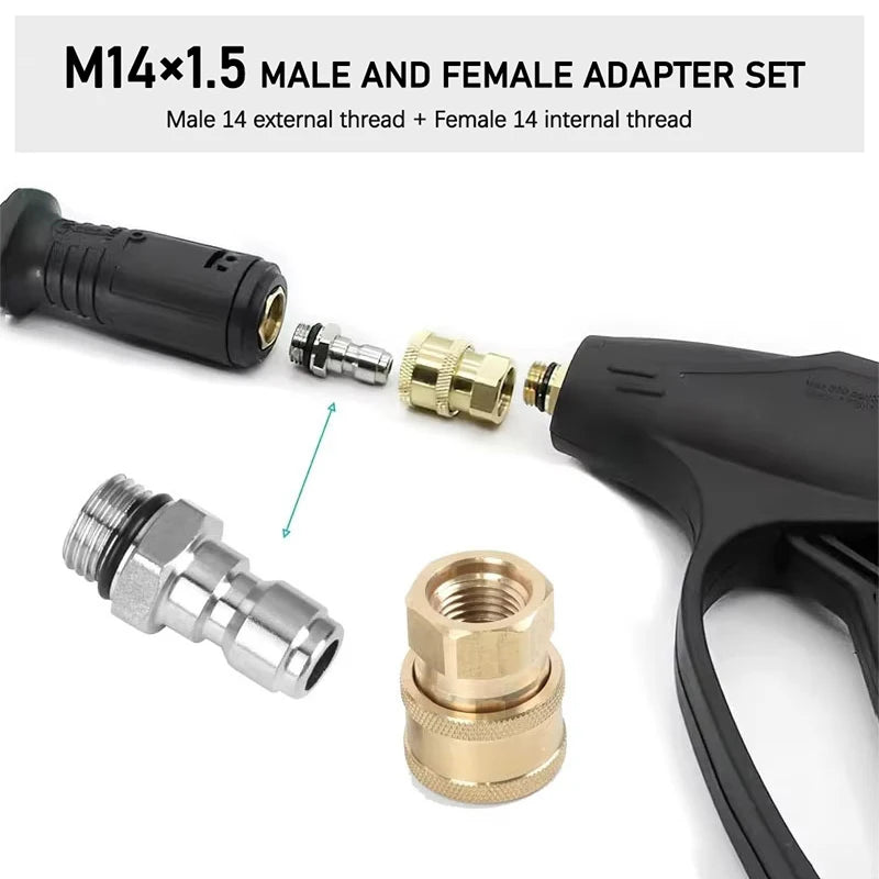 High-Pressure Washer Quick Connect Adapter Set (M14 x 1.5)