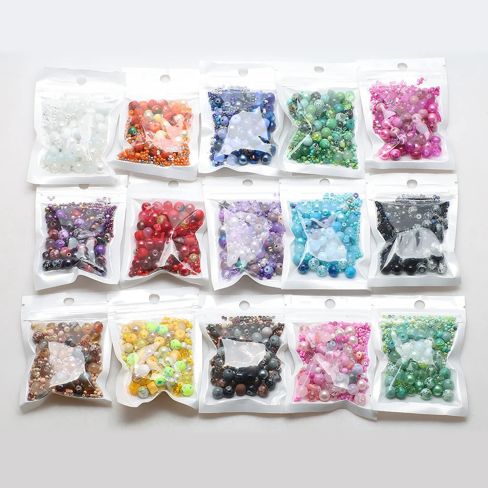 Mixed Size Green Czech Glass Seed Beads for Jewelry Making