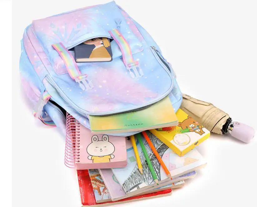 Stylish Letter Print Nylon Backpack for Everyday Use