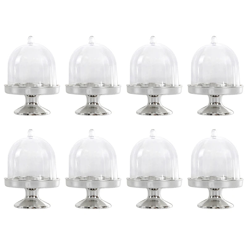 Mini Candy Cupcake Stand Holder with Clear Dome Lid