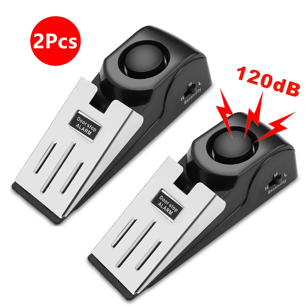 Portable Door Stop Alarm with 120dB Siren