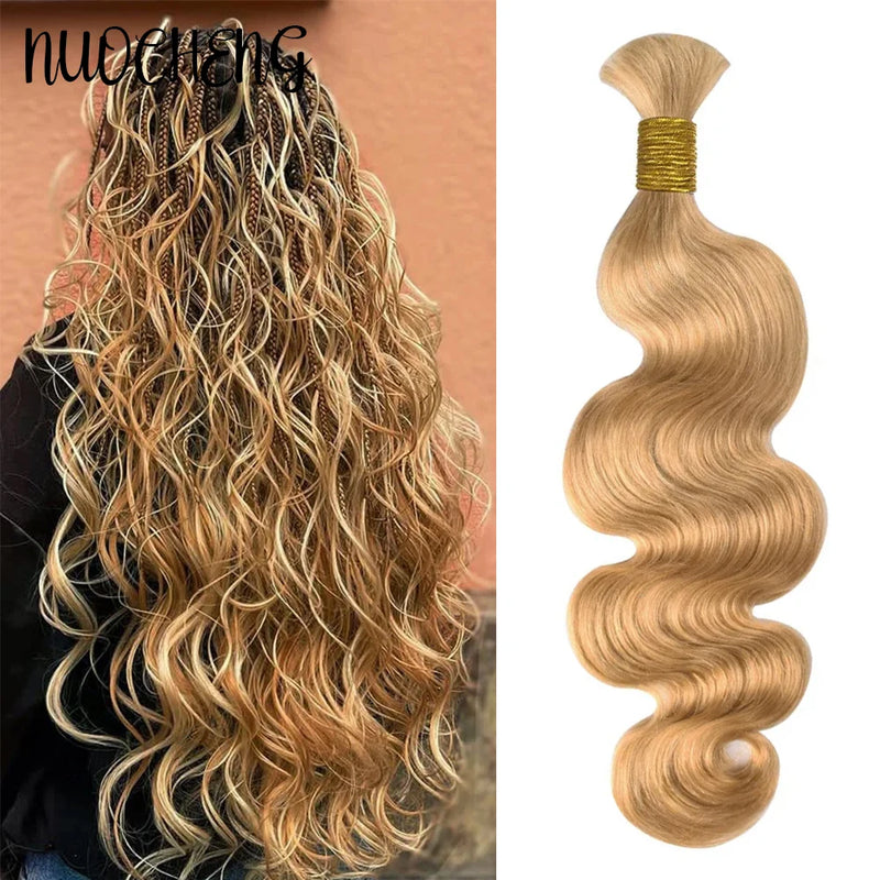 Blonde Body Wave Human Braiding Hair