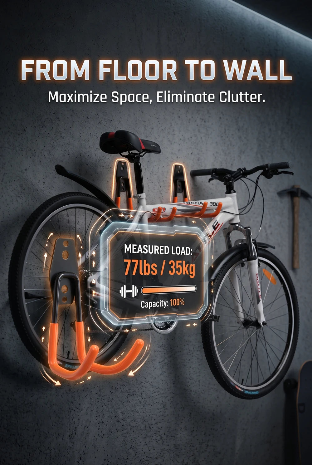 Heavy-Duty Wall Mount Metal Hooks for Garage and Workshop Storage