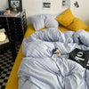Washed Cotton 4-Piece Bedding Set with Duvet Cover