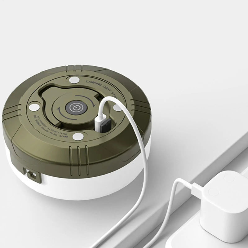 Retractable USB String Lights with Built-in Battery & Hook