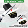 A pair of silver wire cutters is shown cutting a ring to make a wire compatible with the 2-pin compact electrical terminals.