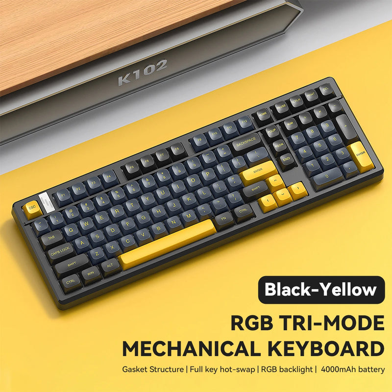 Clavier mécanique sans fil avec touches PBT et éclairage RGB