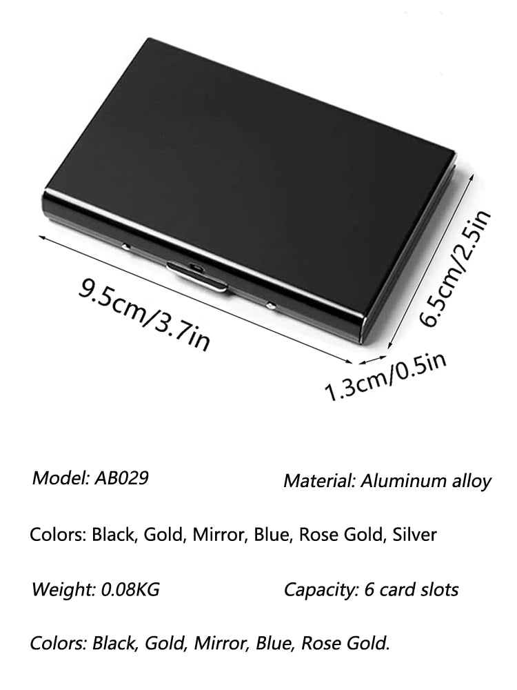 Ultra-Thin RFID Blocking Metal Card Holder