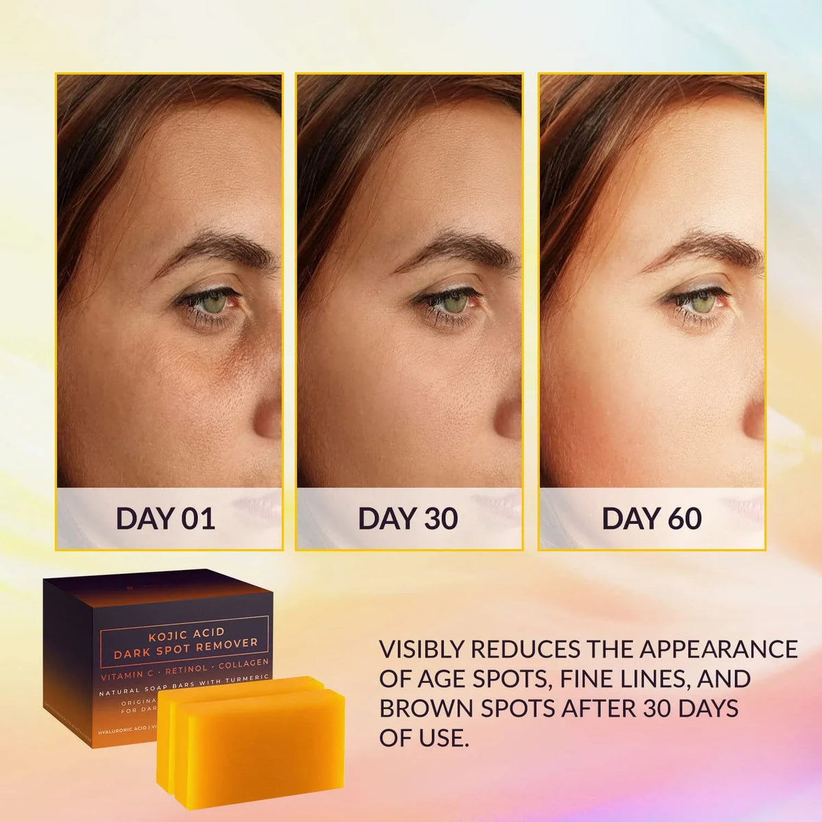 Kojic Acid Brightening Bar for Dark Spots & Even Skin Tone