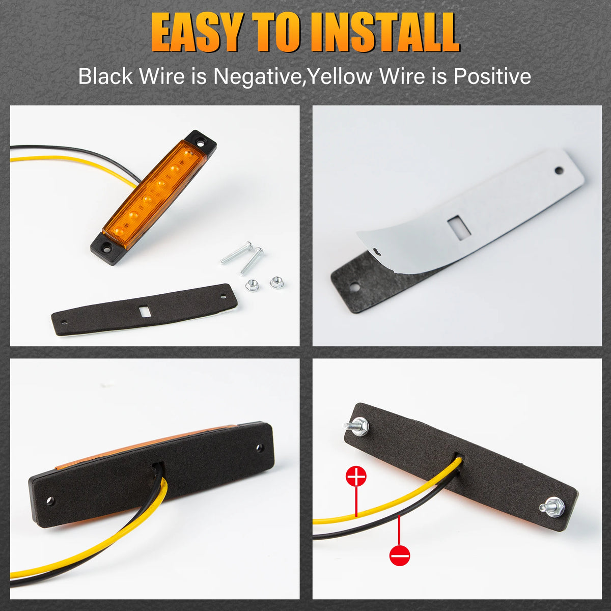 IP67 Waterproof LED Side Marker Lights (Set of 10)