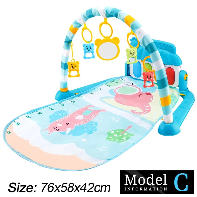 Baby Kick and Play Piano Tummy Time Mat with Detachable Toys