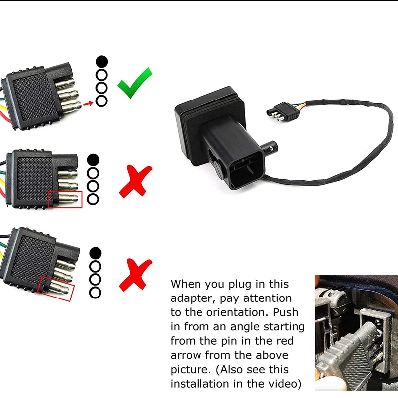 LED Trailer Hitch Receiver Cover with Brake & Tail Lights