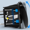 A black LED strobe light wiring harness kit with a 6-mode switch and various electrical connectors.