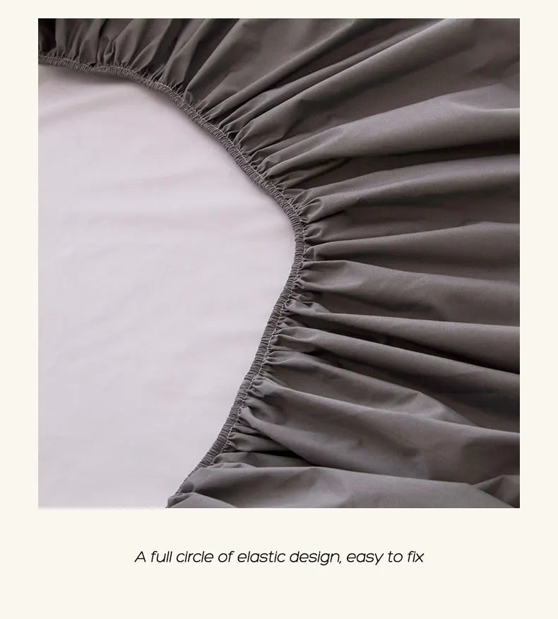 Waterproof Fitted Bed Sheet with 360-Degree Elastic Band