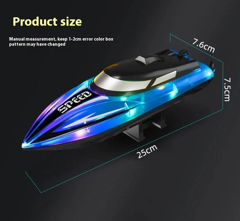 High-Speed Remote Control Speedboat with Double Propellers
