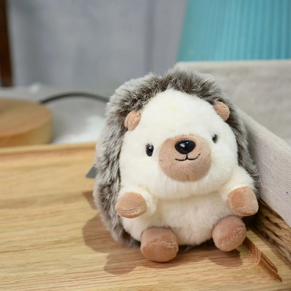 Cute Plush Hedgehog Keychain — Soft Stuffed Keyring for Bags & Keys
