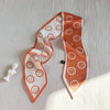 Floral Print Silk Hair Scarf for Women – Long Ribbon Headband