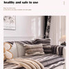 Plush Velvet Padded Sofa Cover with Non-Slip Backing