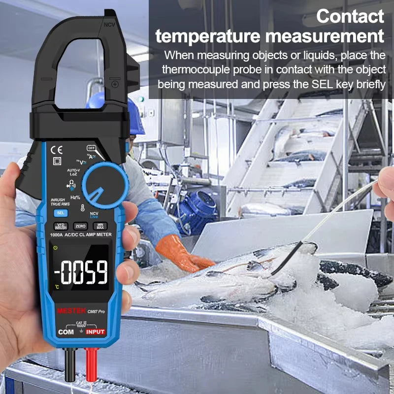 1000A True RMS Digital Clamp Meter with NCV Detection