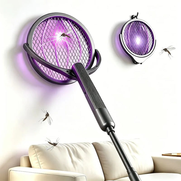 Telescopic Electric Mosquito Swatter with UV Light