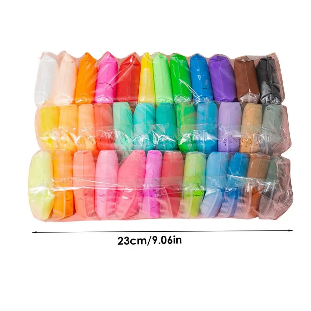 36-Color Air Dry Modeling Clay Kit with Sculpting Tools