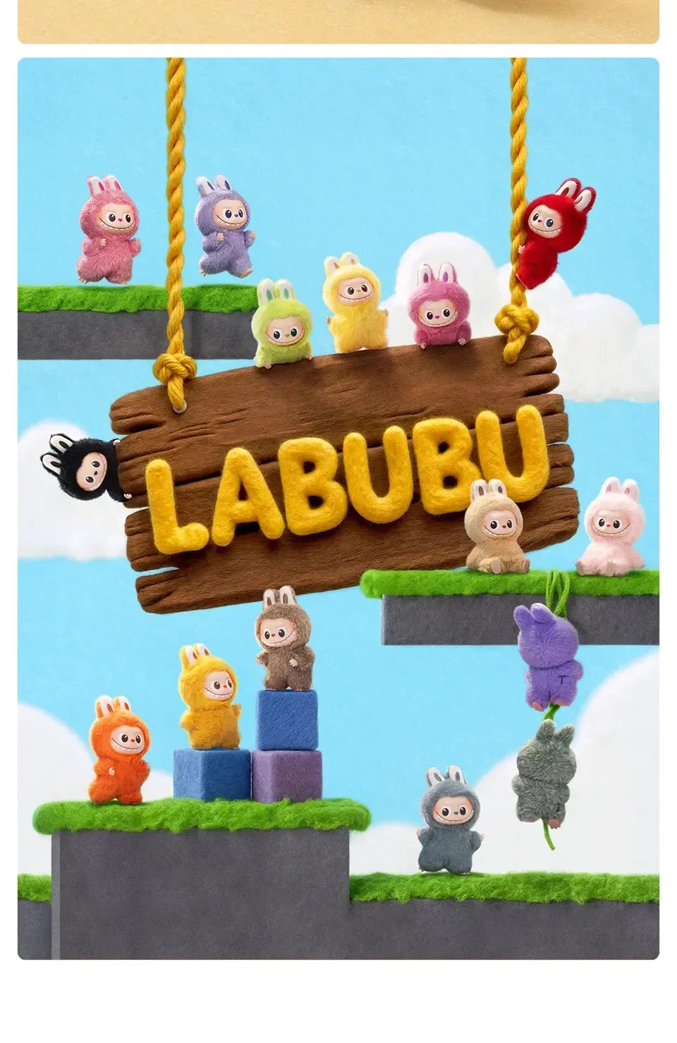 Labubu The Monsters Vinyl Face Plush Doll Pendant Keychain