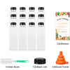 Clear Reusable Juice Bottles with Cleaning Brush and Funnel