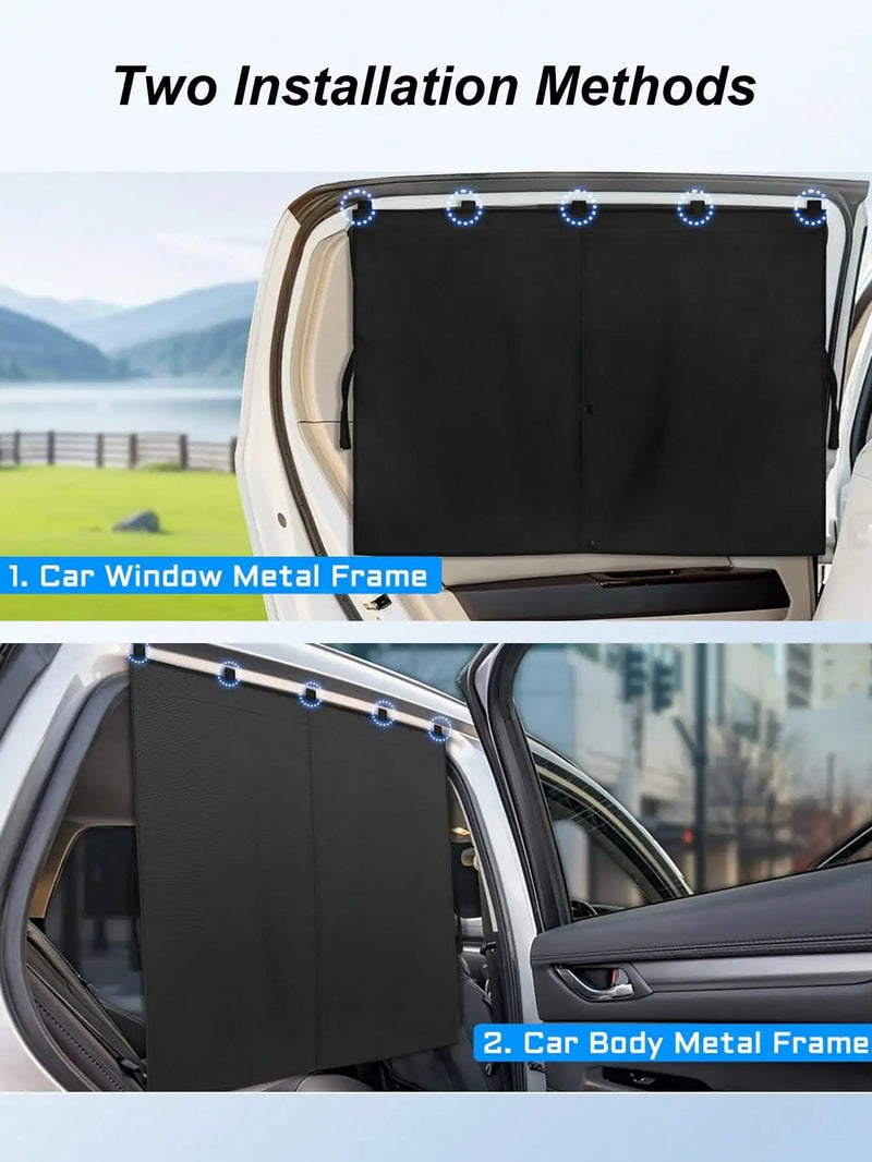 Parasol magnético para ventana de coche con privacidad de doble capa