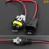 Wiring harness adapter for H8/H11 headlights with a 15cm cable featuring male and female connectors