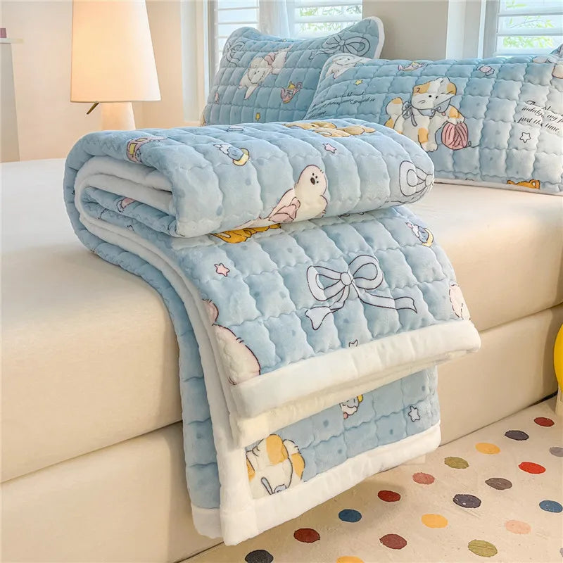 Quilted Velvet Mattress Topper