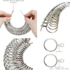 Metal Ring Sizer Mandrel with Stainless Steel Gauge Set